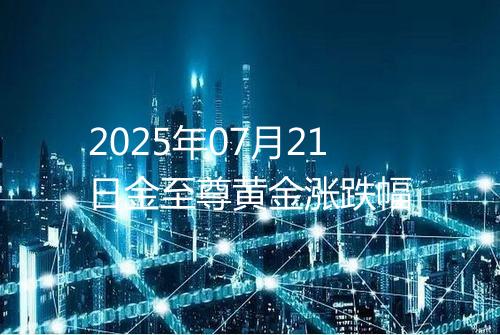 2025年07月21日金至尊黄金涨跌幅