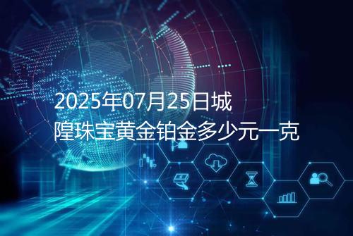 2025年07月25日城隍珠宝黄金铂金多少元一克