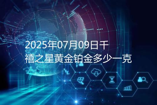 2025年07月09日千禧之星黄金铂金多少一克