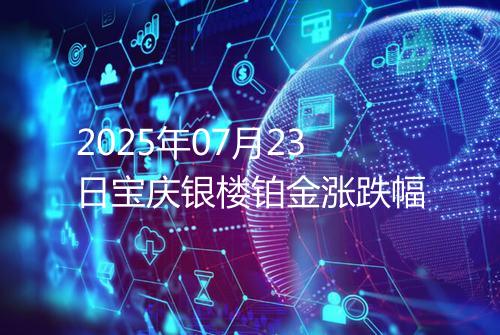 2025年07月23日宝庆银楼铂金涨跌幅