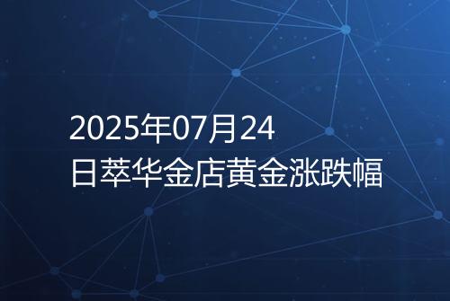 2025年07月24日萃华金店黄金涨跌幅