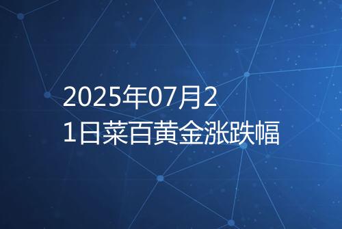 2025年07月21日菜百黄金涨跌幅