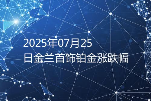 2025年07月25日金兰首饰铂金涨跌幅