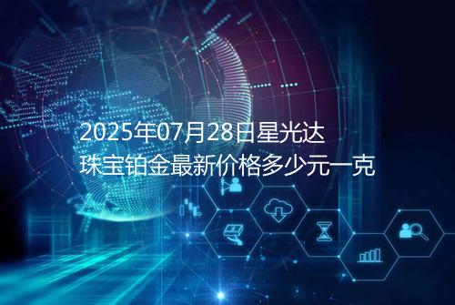 2025年07月28日星光达珠宝铂金最新价格多少元一克