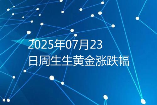 2025年07月23日周生生黄金涨跌幅