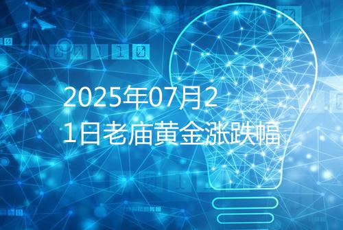 2025年07月21日老庙黄金涨跌幅