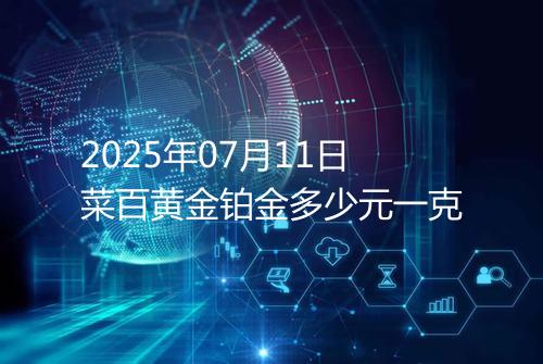 2025年07月11日菜百黄金铂金多少元一克